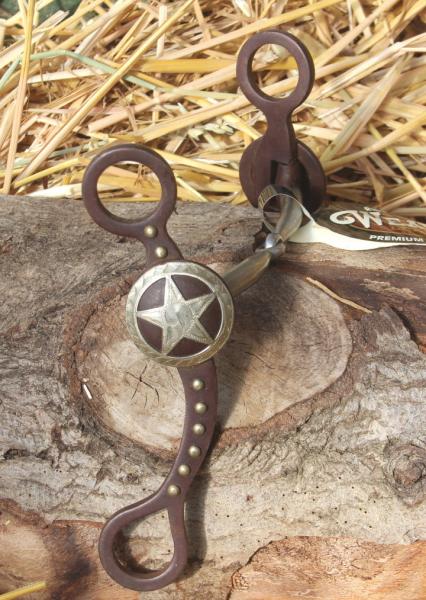 Weaver Snaffle with Shanks  Antique Brown Texas Star